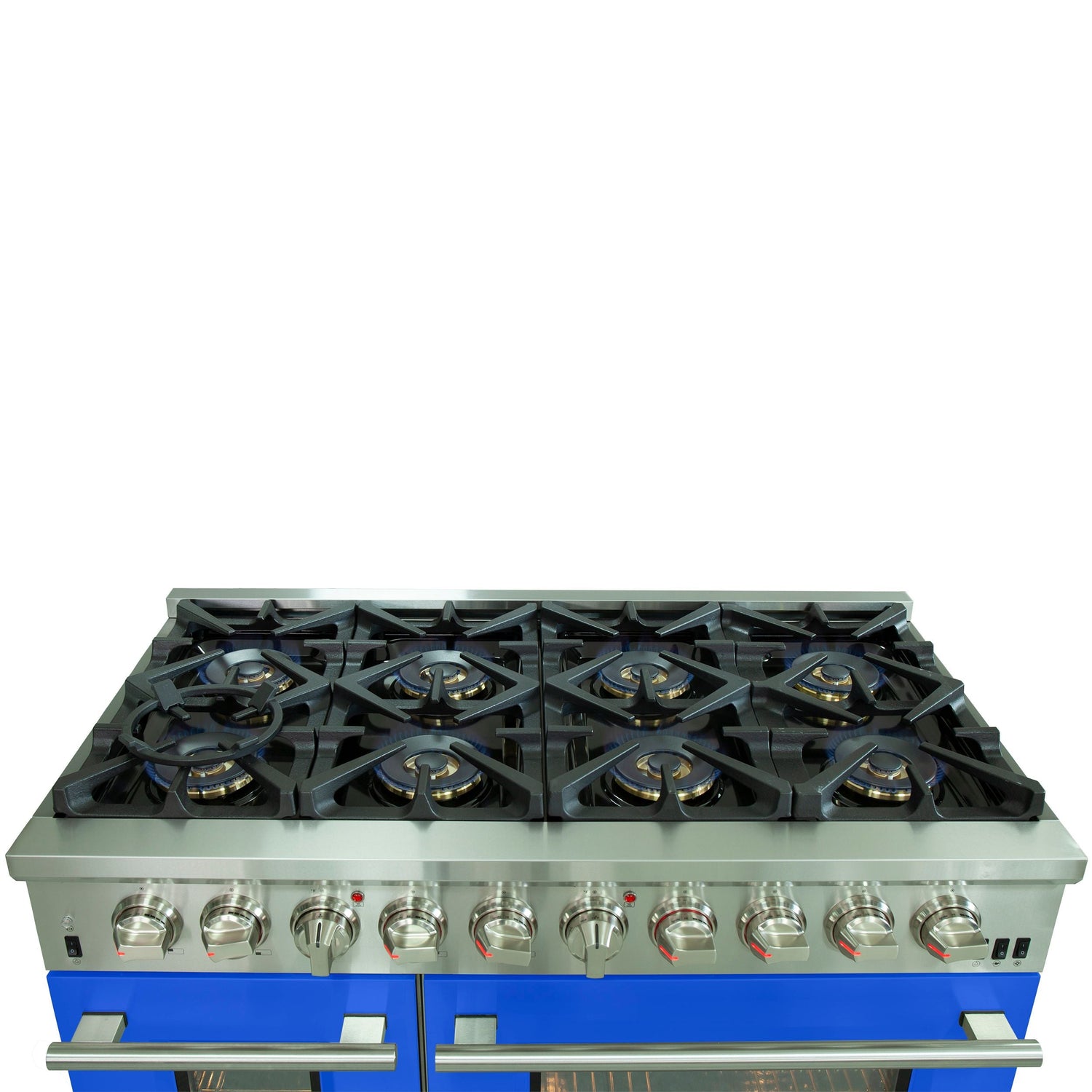 FORNO Capriasca 48" 6.58 cu. ft. Dual Fuel Range with 8 Italian Burners in Blue, FFSGS6187-48BLU