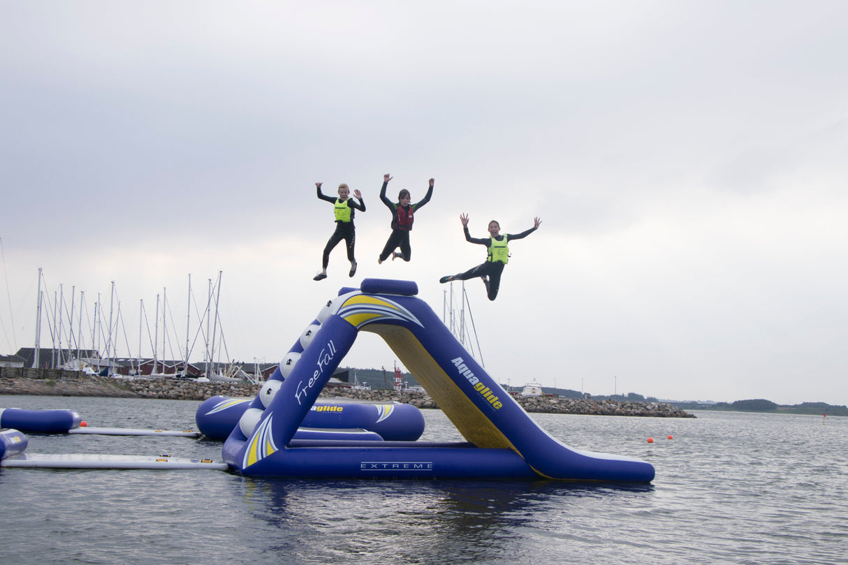 Aquaglide Freefall Extreme Aquapark Climbing Wall and Waterslide