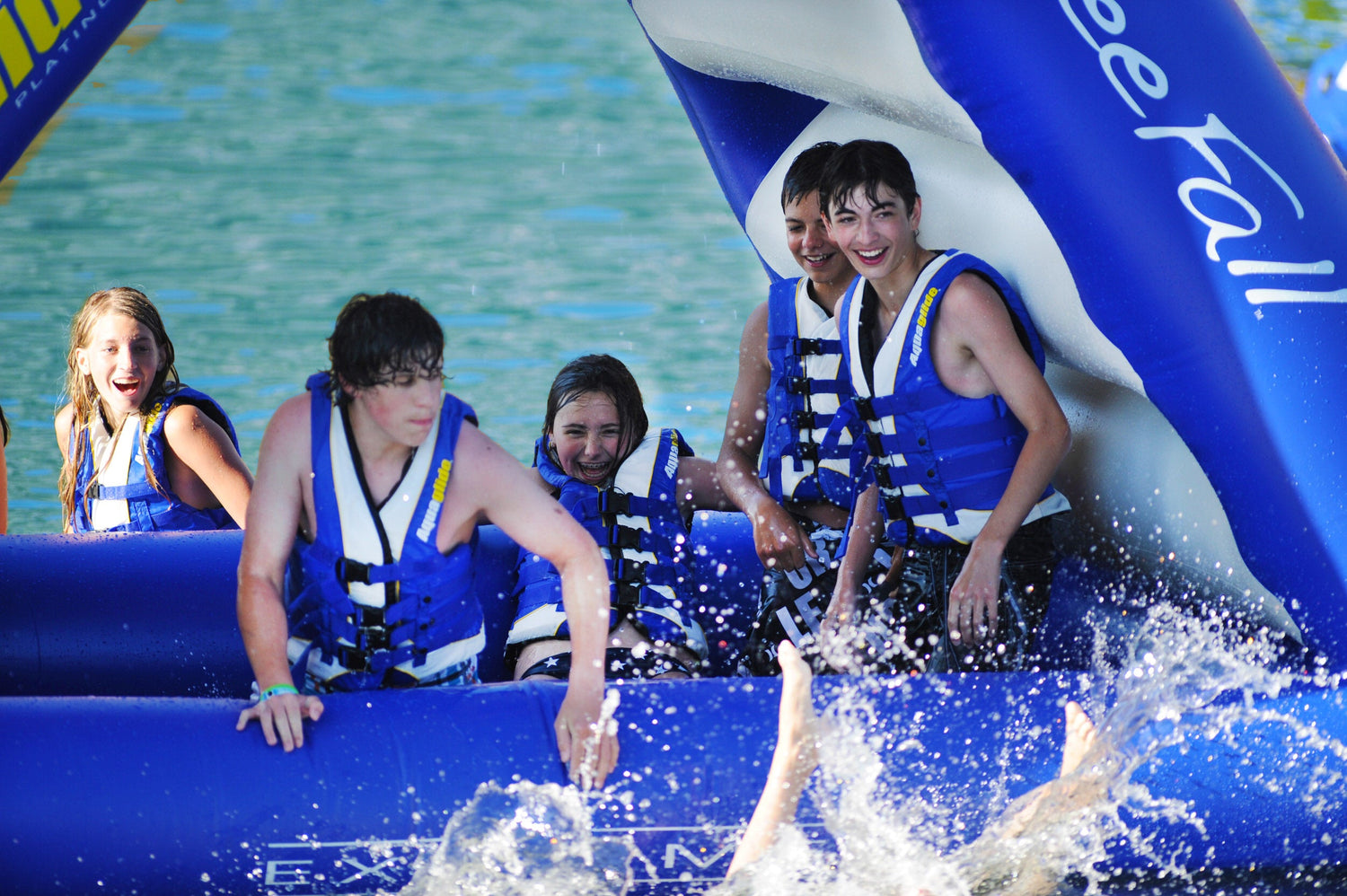 Aquaglide Freefall Extreme Aquapark Climbing Wall and Waterslide