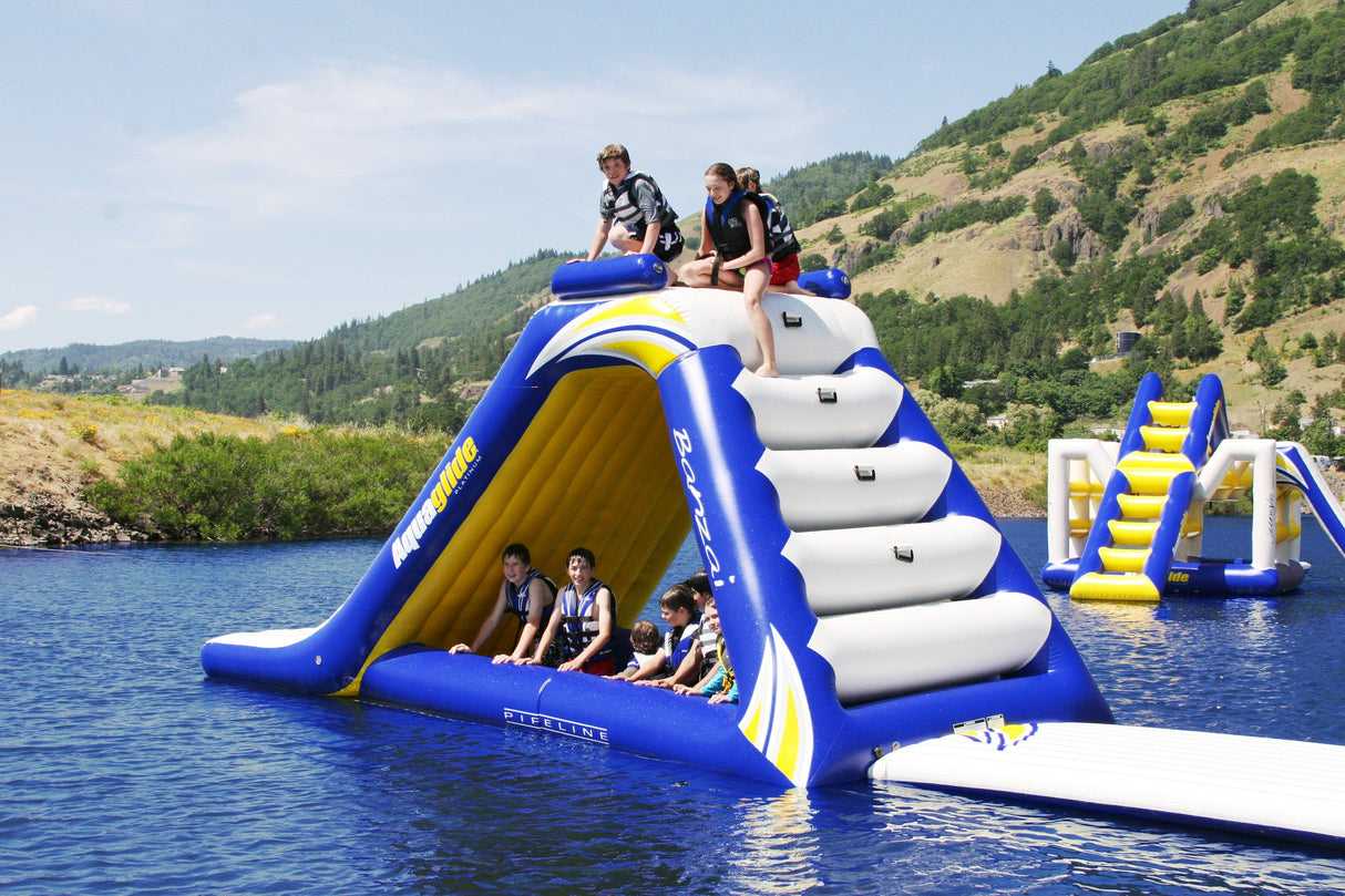 Aquaglide Freefall Extreme Aquapark Climbing Wall and Waterslide