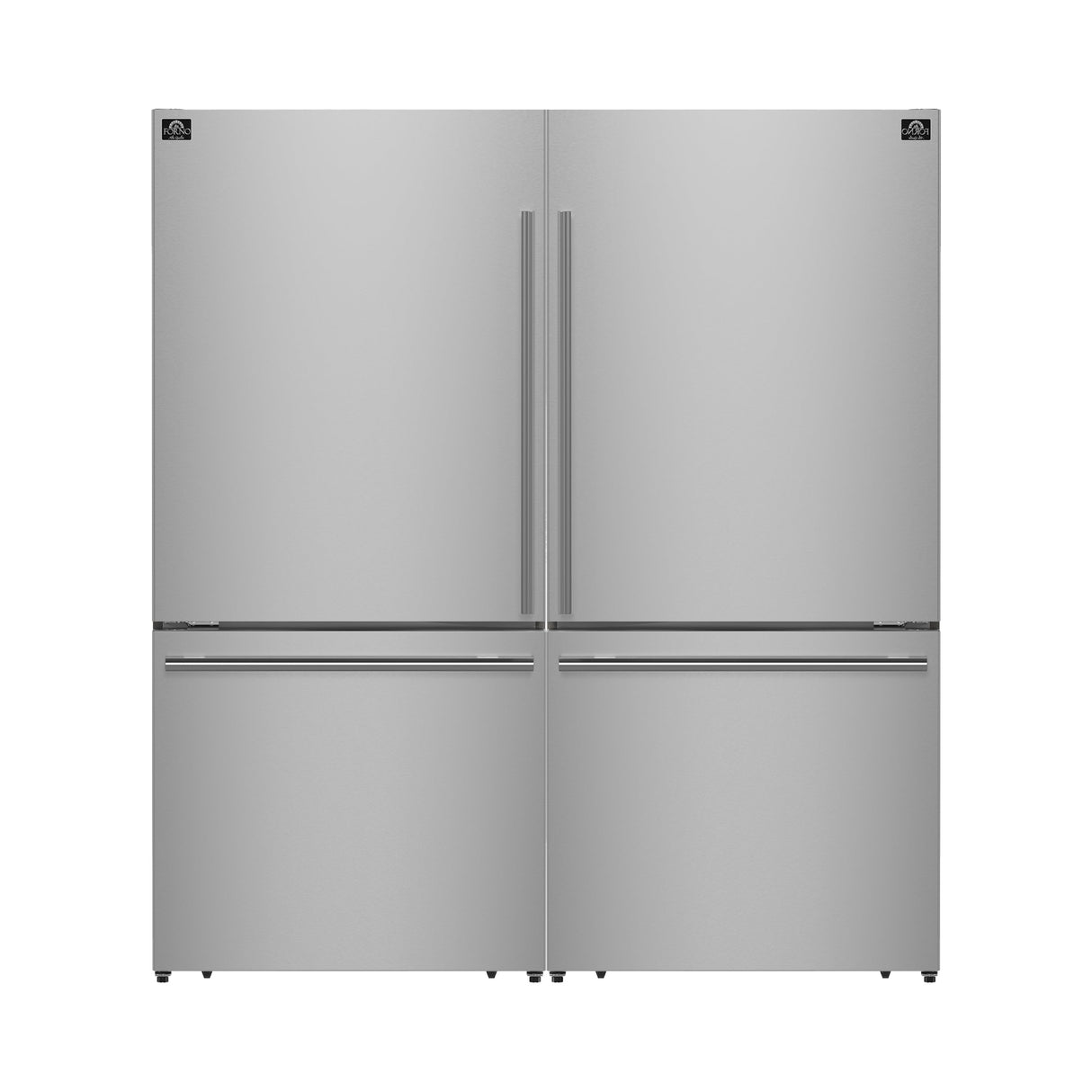 FORNO Espresso Milano 62" 34.4 cu. ft. Side-By-Side Refrigerator with Ice Maker in Stainless Steel, FFFFD1787-60S