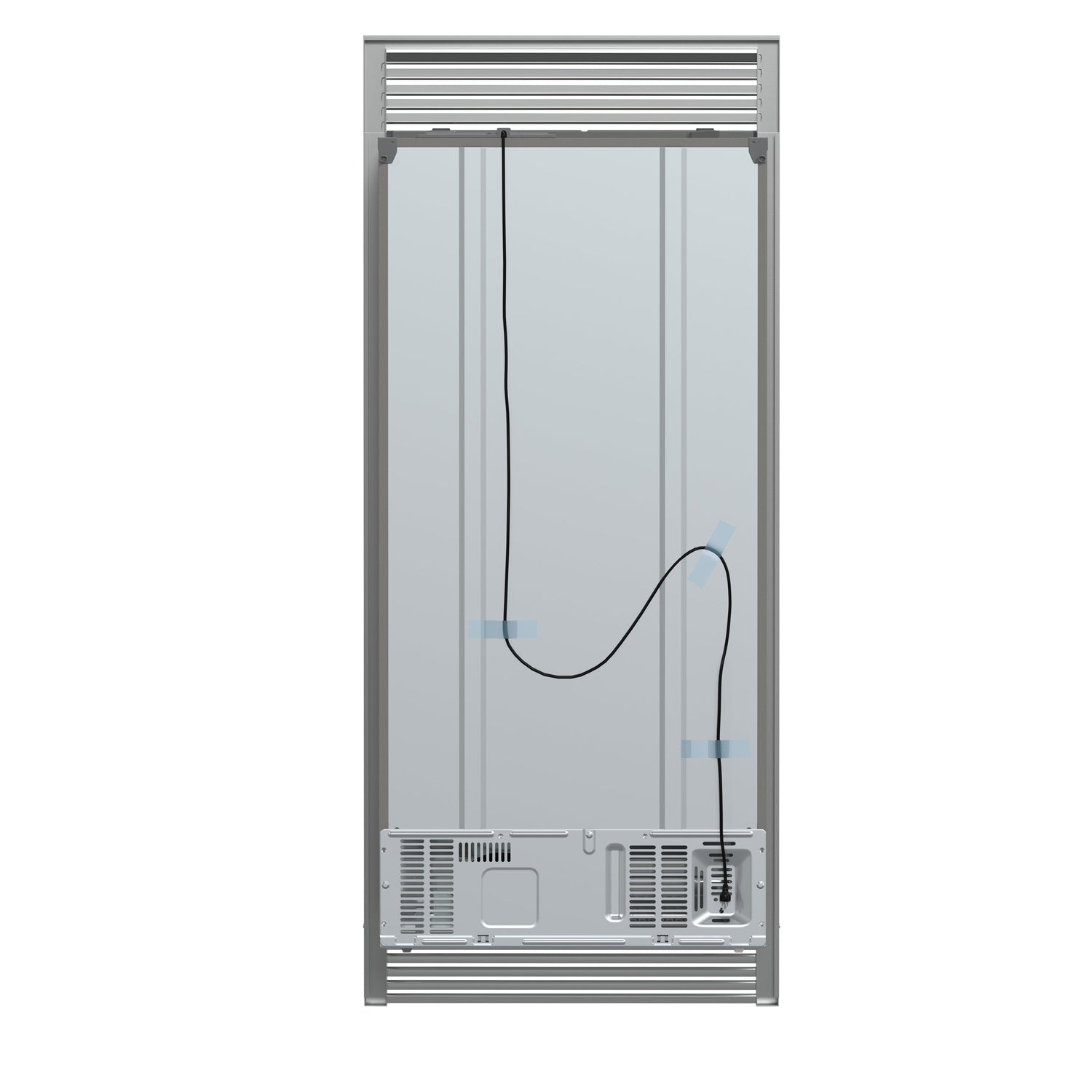 FORNO Salerno 37" 15.6 cu. ft. Side-by-Side Built-In Refrigerator in Stainless Steel and Grill Trim Kit, FFRBI1805-37SG