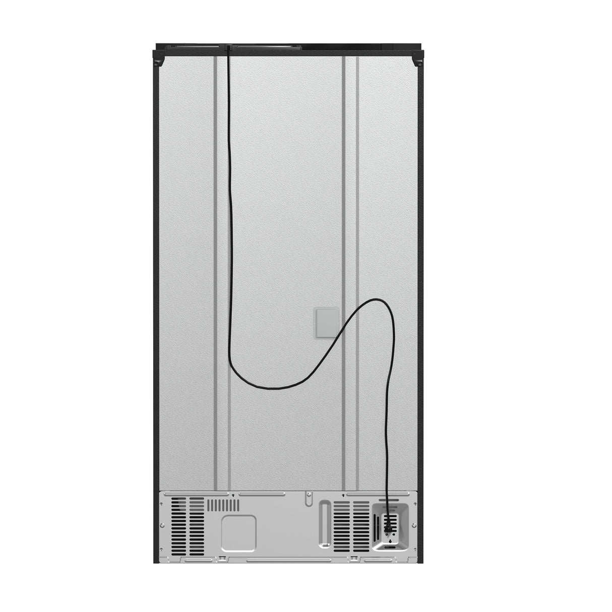 FORNO Espresso Moena 36" 19.2 cu. ft. Refrigerator with Ice Maker in Black with Antique Brass Handles, FFRBI1820-36BLK