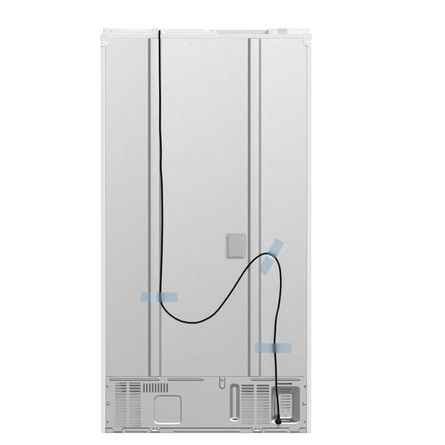 FORNO Espresso Moena 36" 19.2 cu. ft. Refrigerator with Ice Maker in White with Silver Handles, FFRBI1820-36WHT