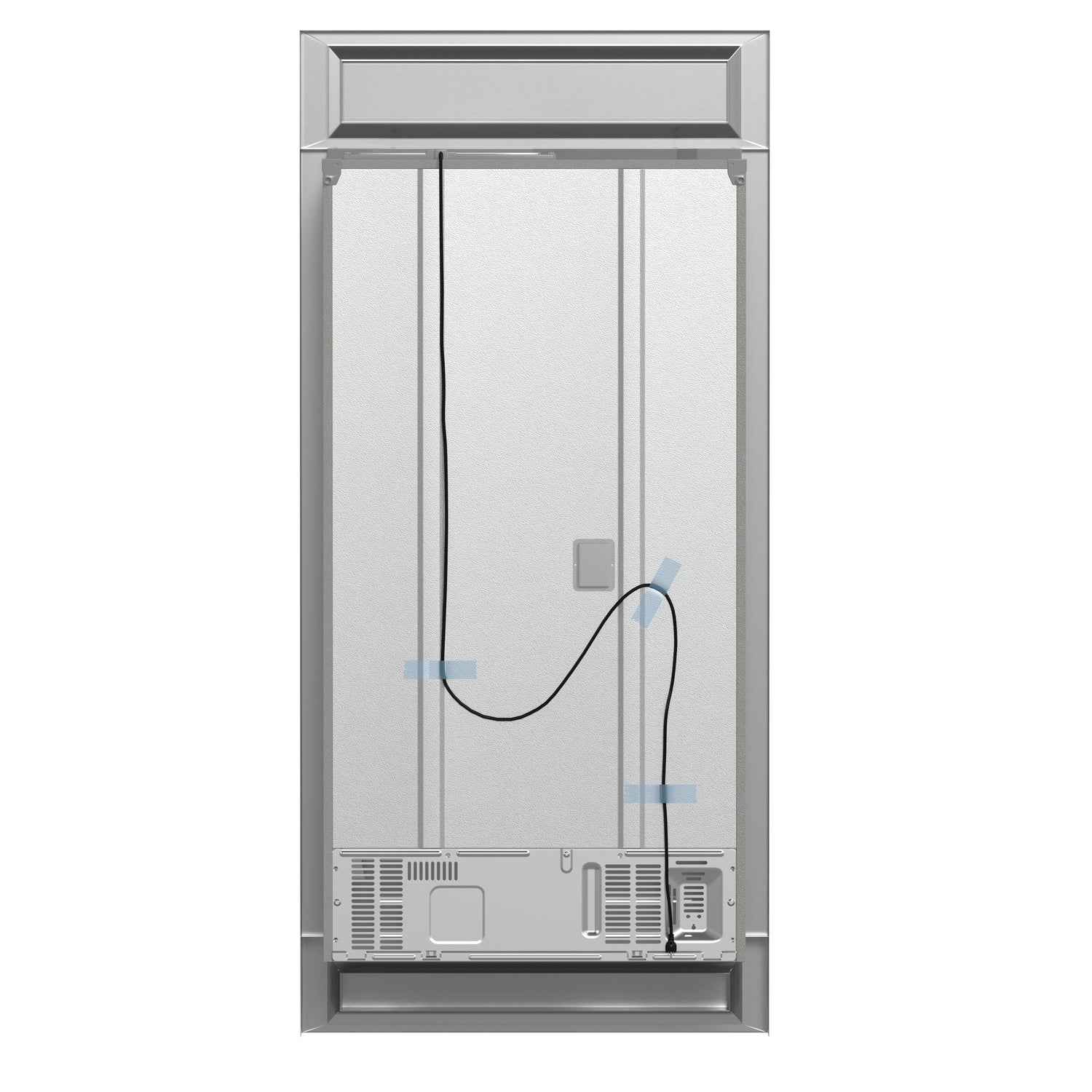 FORNO Moena 40" 19.2 cu. ft. French Door Built-In Refrigerator in Stainless Steel with Ice Maker and Modern Trim Kit, FFRBI1820-40MG