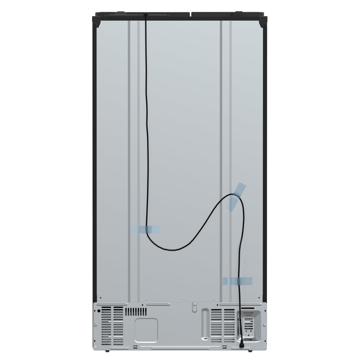 FORNO Espresso Salerno 36" 20 cu. ft. Side-By-Side Refrigerator with Water and Ice Dispenser in Black with Antique Brass Handles