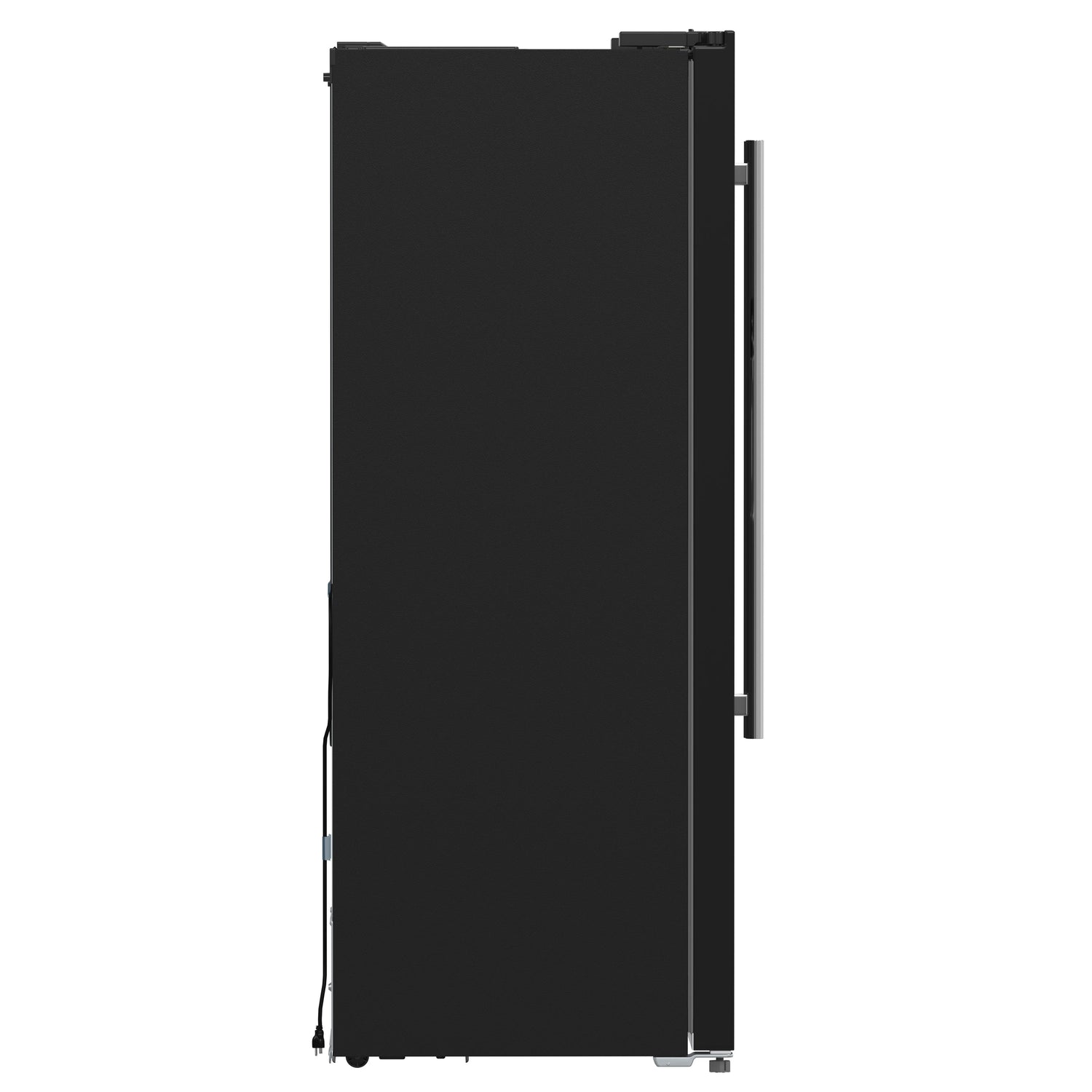 FORNO Espresso Salerno 36" 20 cu. ft. Side-By-Side Refrigerator with Water and Ice Dispenser in Black with Silver Handles