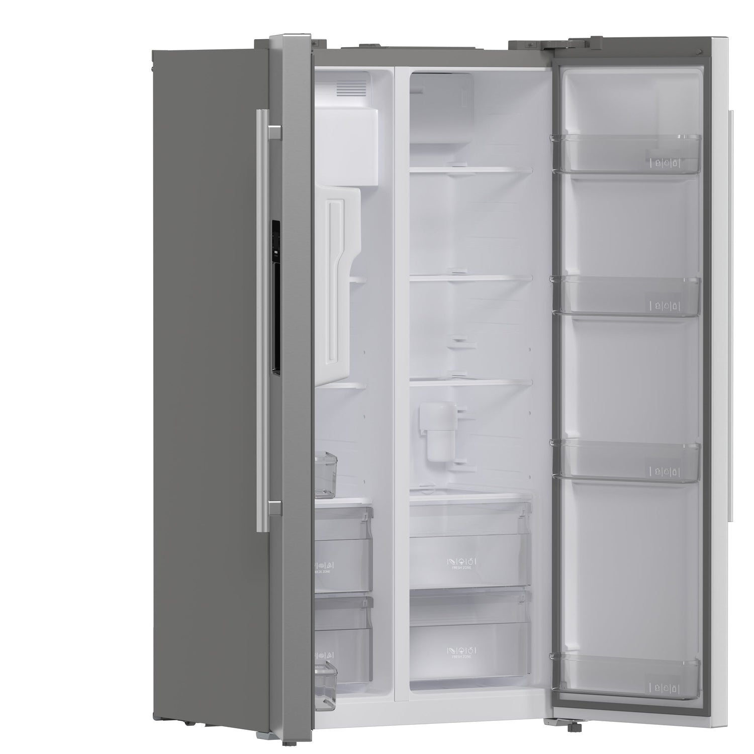 FORNO Salerno 36" 20 cu. ft. Side-by-Side Built-In Refrigerator with Water and Ice Dispenser, FFRBI1844-36SB