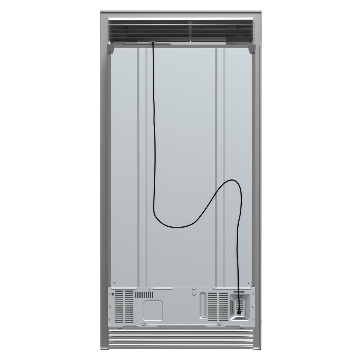 FORNO Salerno 40" 20 cu. ft. Side-by-Side Built-In Refrigerator with Water and Ice Dispenser and Grill Trim Kit, FFRBI1844-40SG