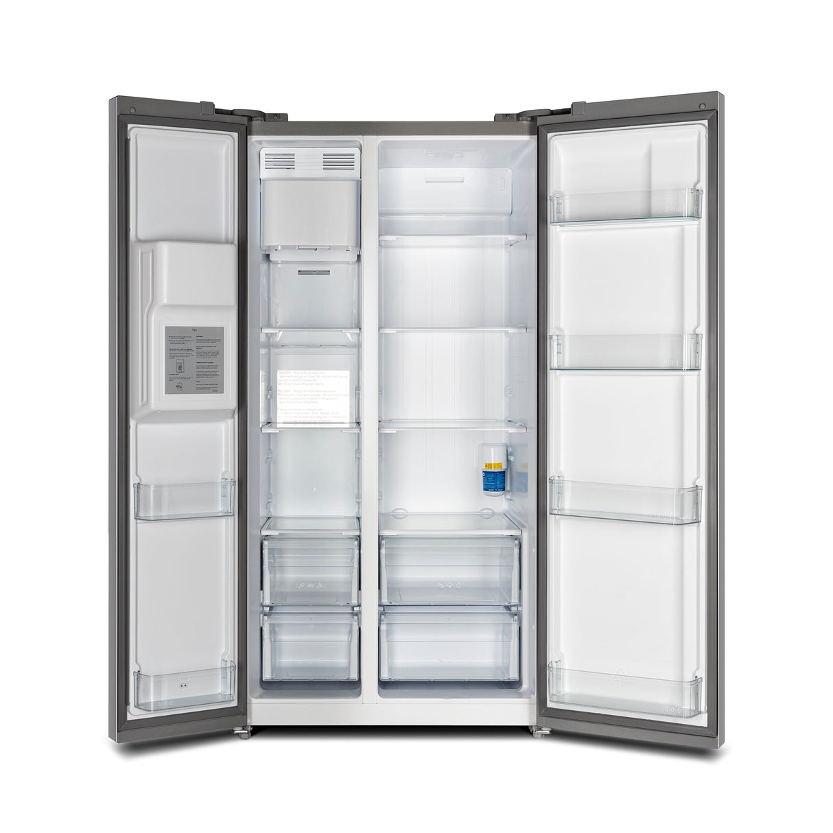 FORNO Salerno 40" 20 cu. ft. Side-by-Side Built-In Refrigerator with Water and Ice Dispenser and Grill Trim Kit, FFRBI1844-40SG