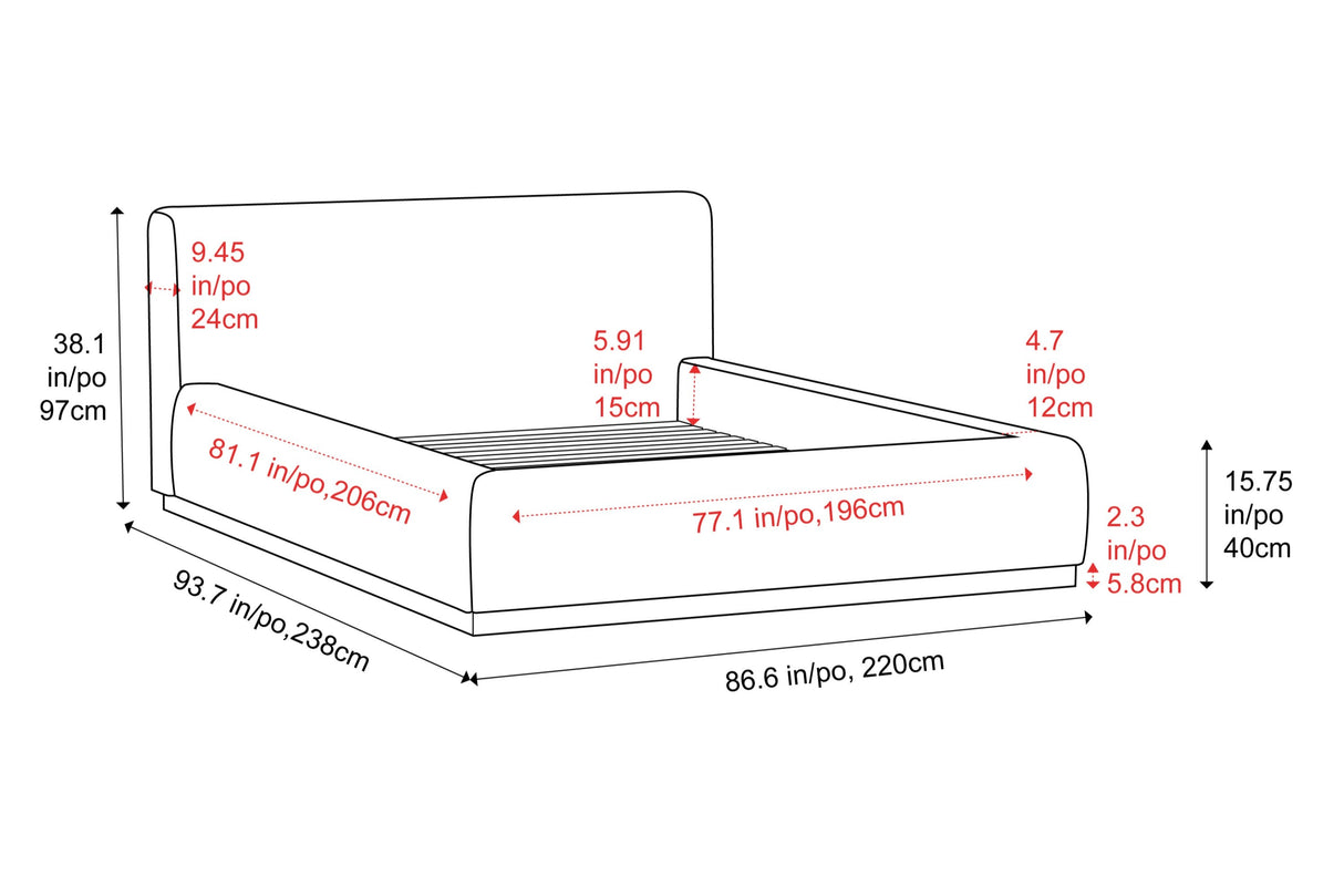 Gabriella Fabric Upholstered Bed Frame