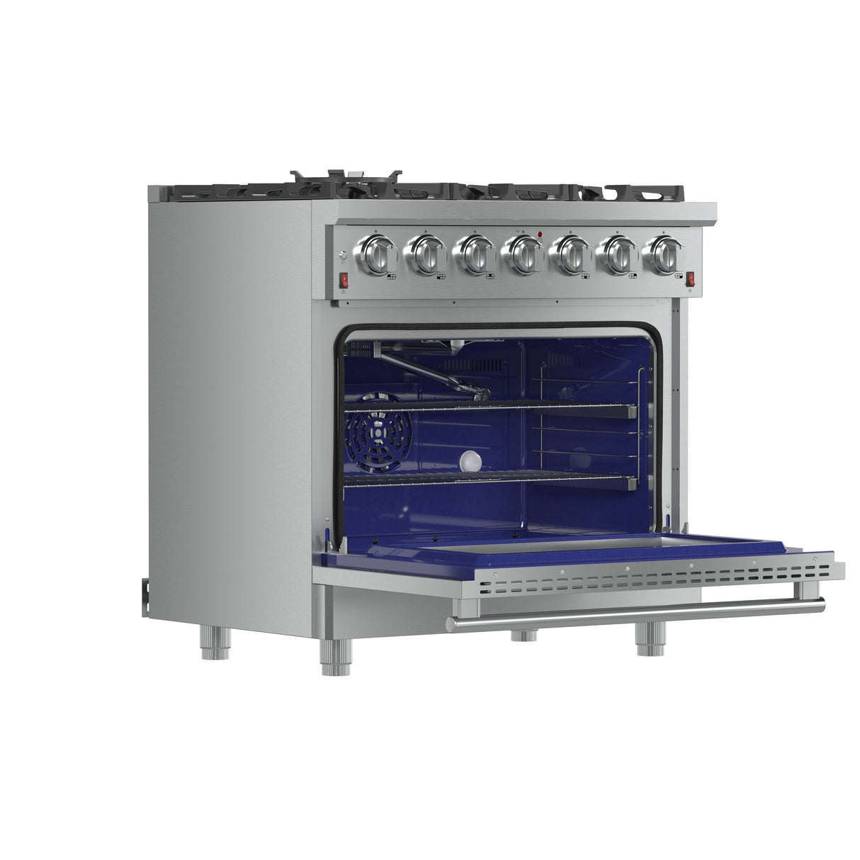FORNO Massimo 36" 5.36 cu. ft. Freestanding Gas Range with 6 Burners, FFSGS6239-36