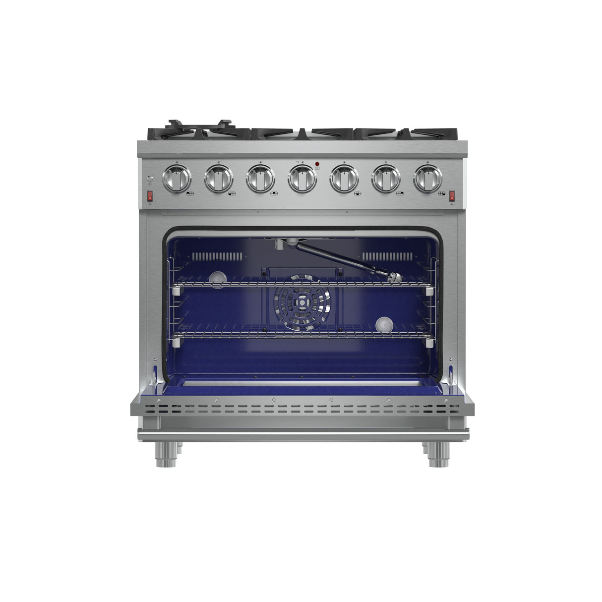 FORNO Massimo 36" 5.36 cu. ft. Freestanding Gas Range with 6 Burners, FFSGS6239-36