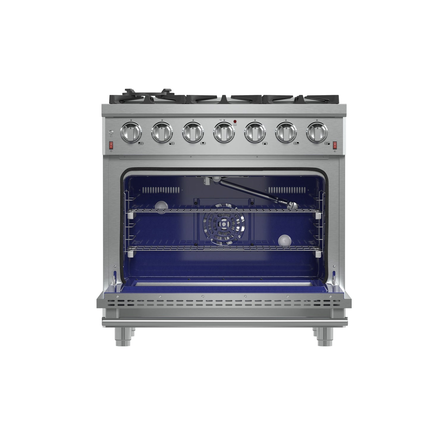 FORNO Massimo 36" 5.36 cu. ft. Freestanding Gas Range with 6 Burners, FFSGS6239-36