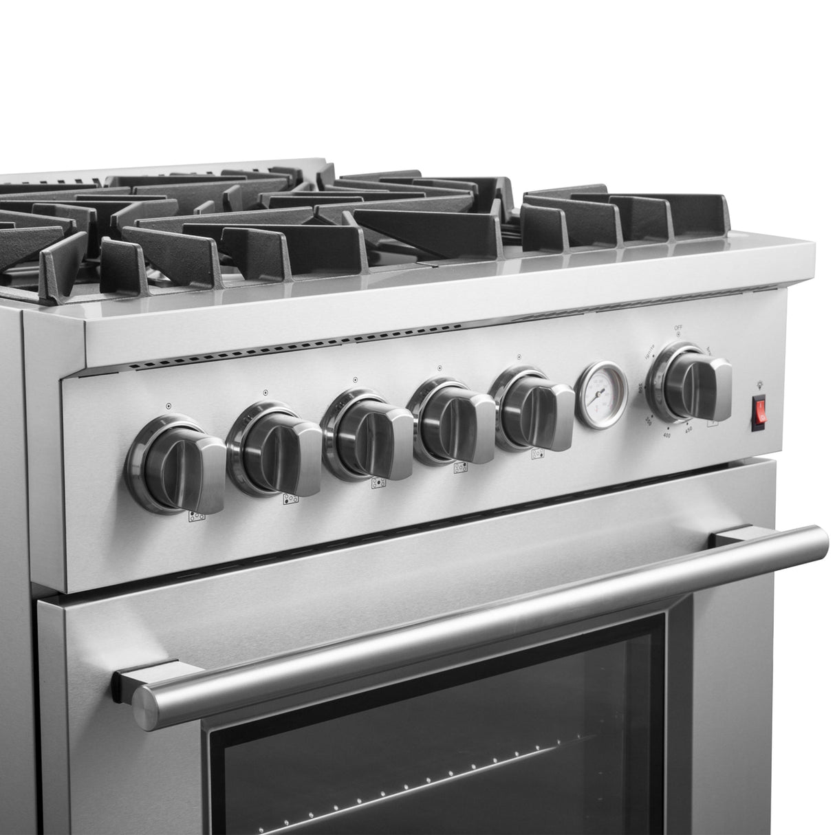 FORNO Giovanni 30" 4.32 cu. ft. Gas Range with 5 Sealed Burners, Air Fry Basket, Wok Support and Griddle, FFSGS6274-30