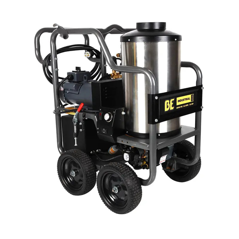 BE Power 2,000 PSI - 3.5 GPM Hot Water Electric Pressure Washer with Triplex Pump - HW205EBA