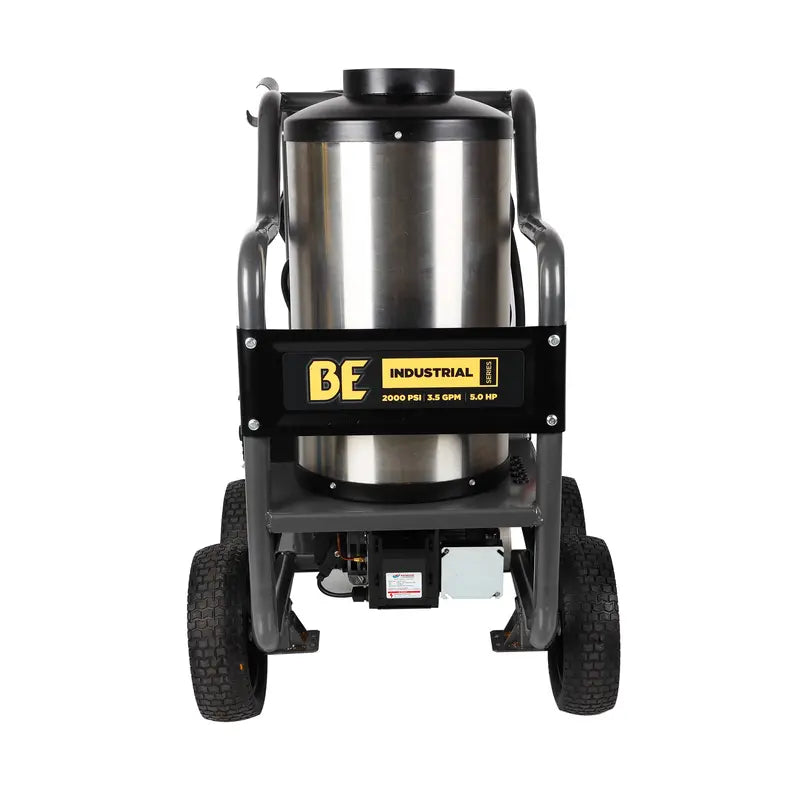 BE Power 2,000 PSI - 3.5 GPM Hot Water Electric Pressure Washer with Triplex Pump - HW205EBA