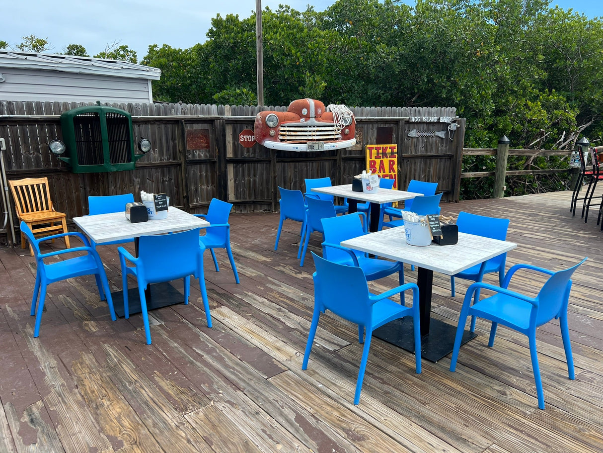 Pedro Set of 2 Stackable Armchair-Blue