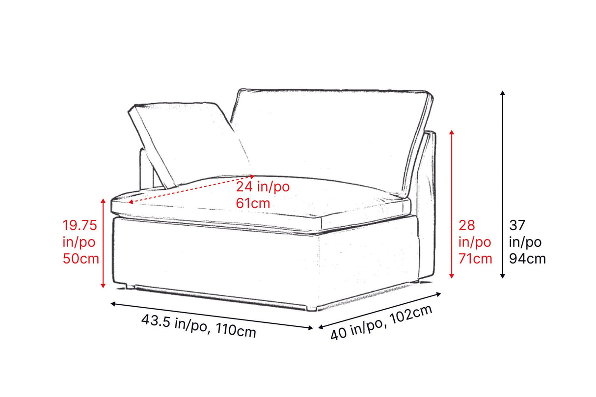 Isola Leather Theater Lounge Modular Sofa