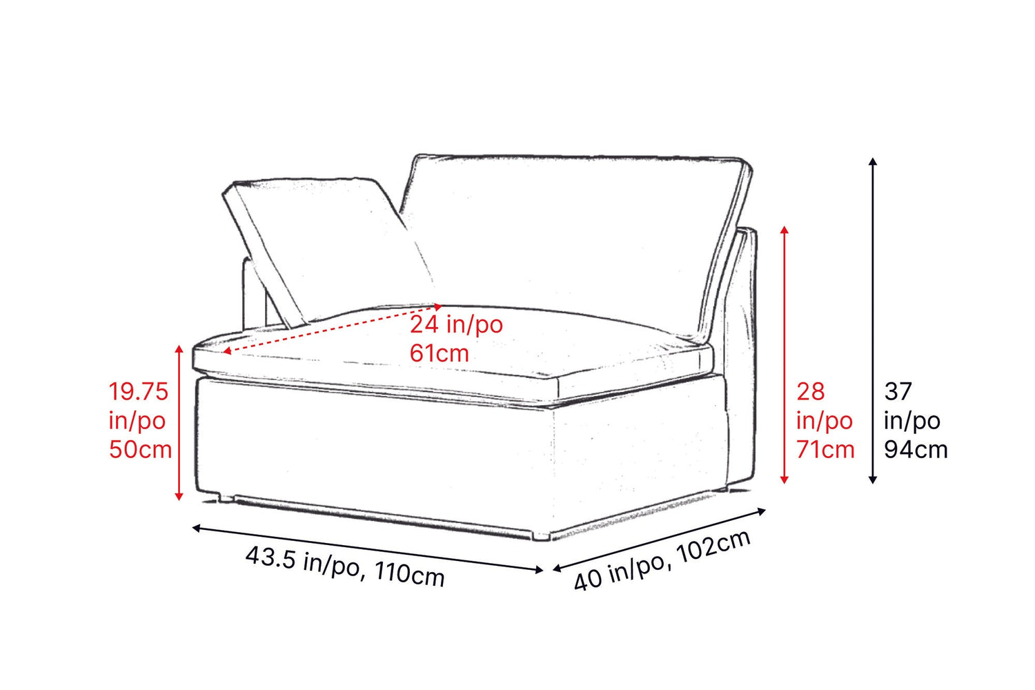 Isola Leather Theater Lounge Modular Sofa