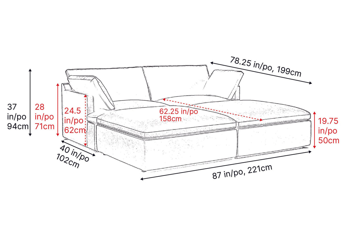 Isola Leather Theater Lounge Modular Sofa