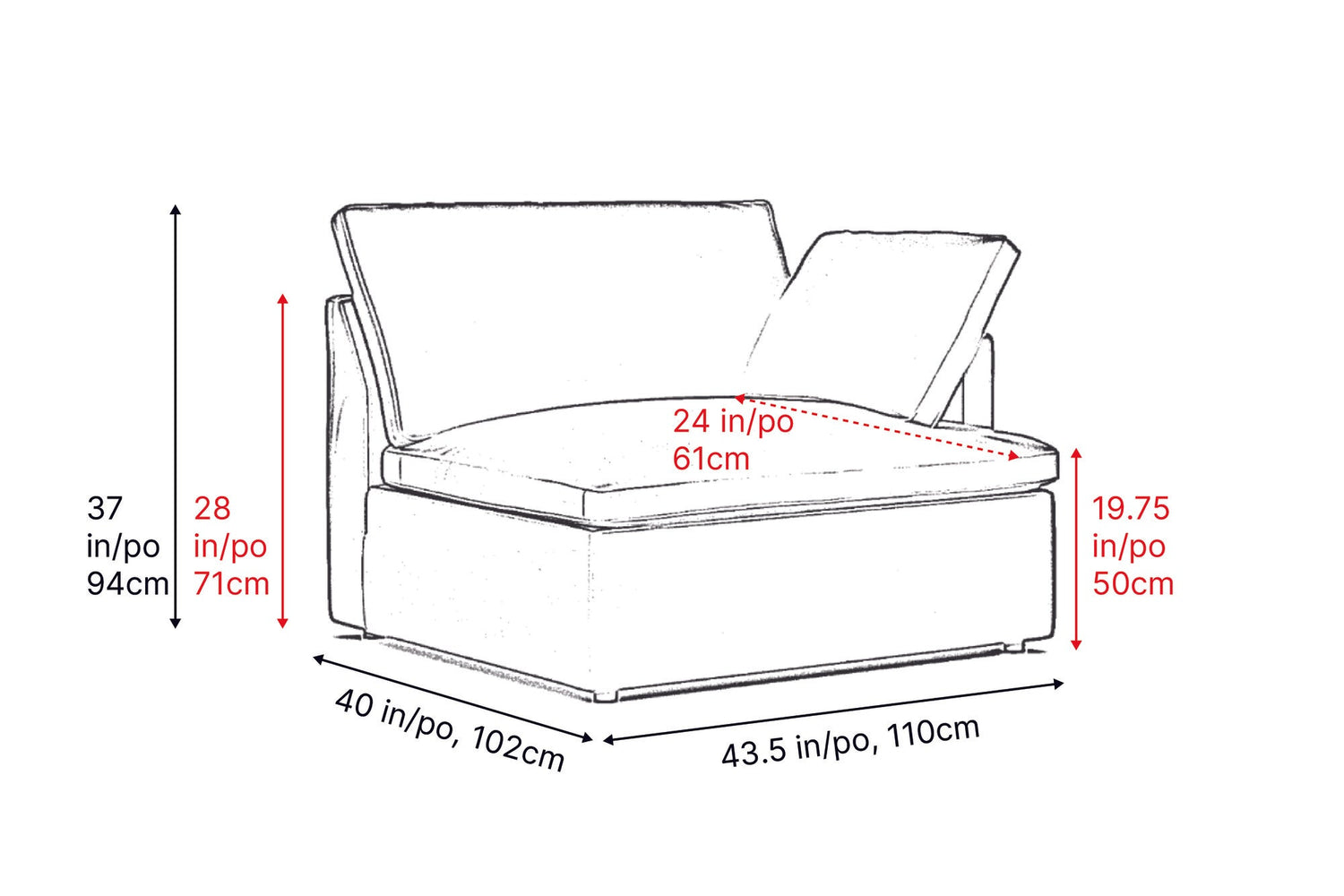 Isola Leather Theater Lounge Modular Sofa