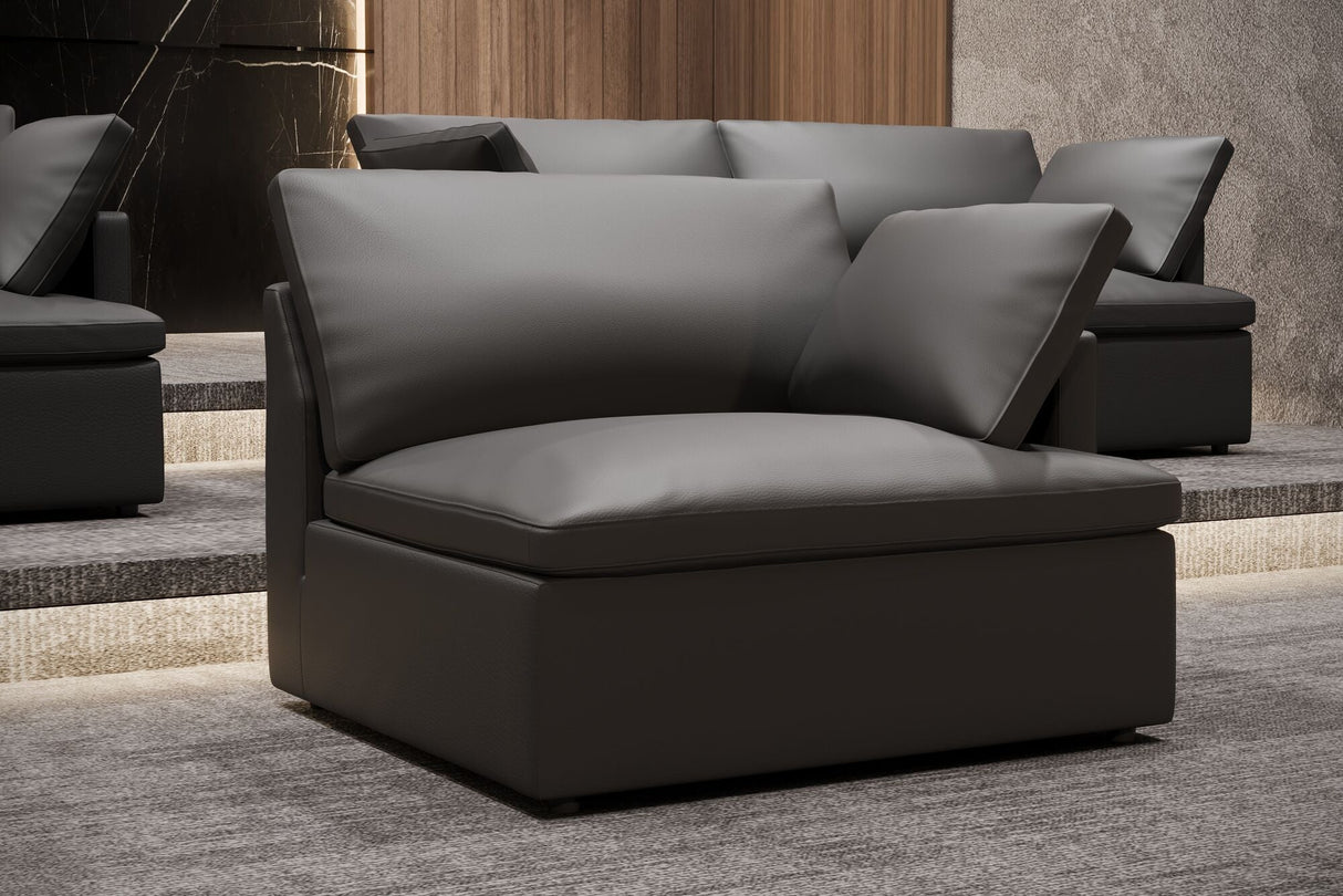 Isola Leather Theater Lounge Modular Sofa
