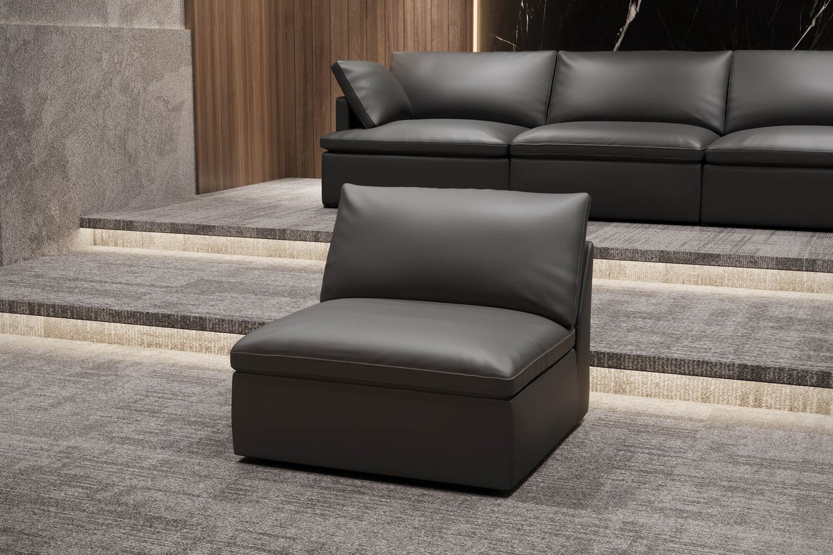 Isola Leather Theater Lounge Modular Sofa