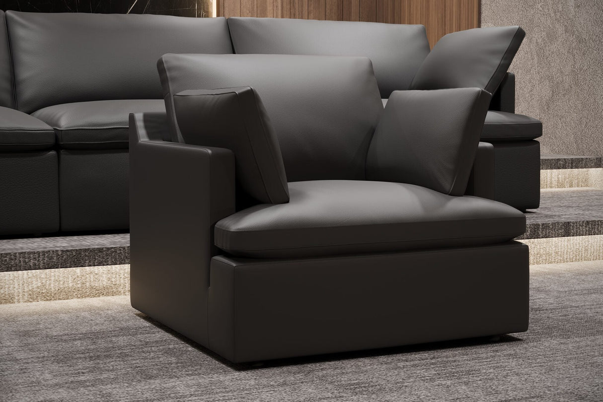 Isola Leather Theater Lounge Modular Sofa