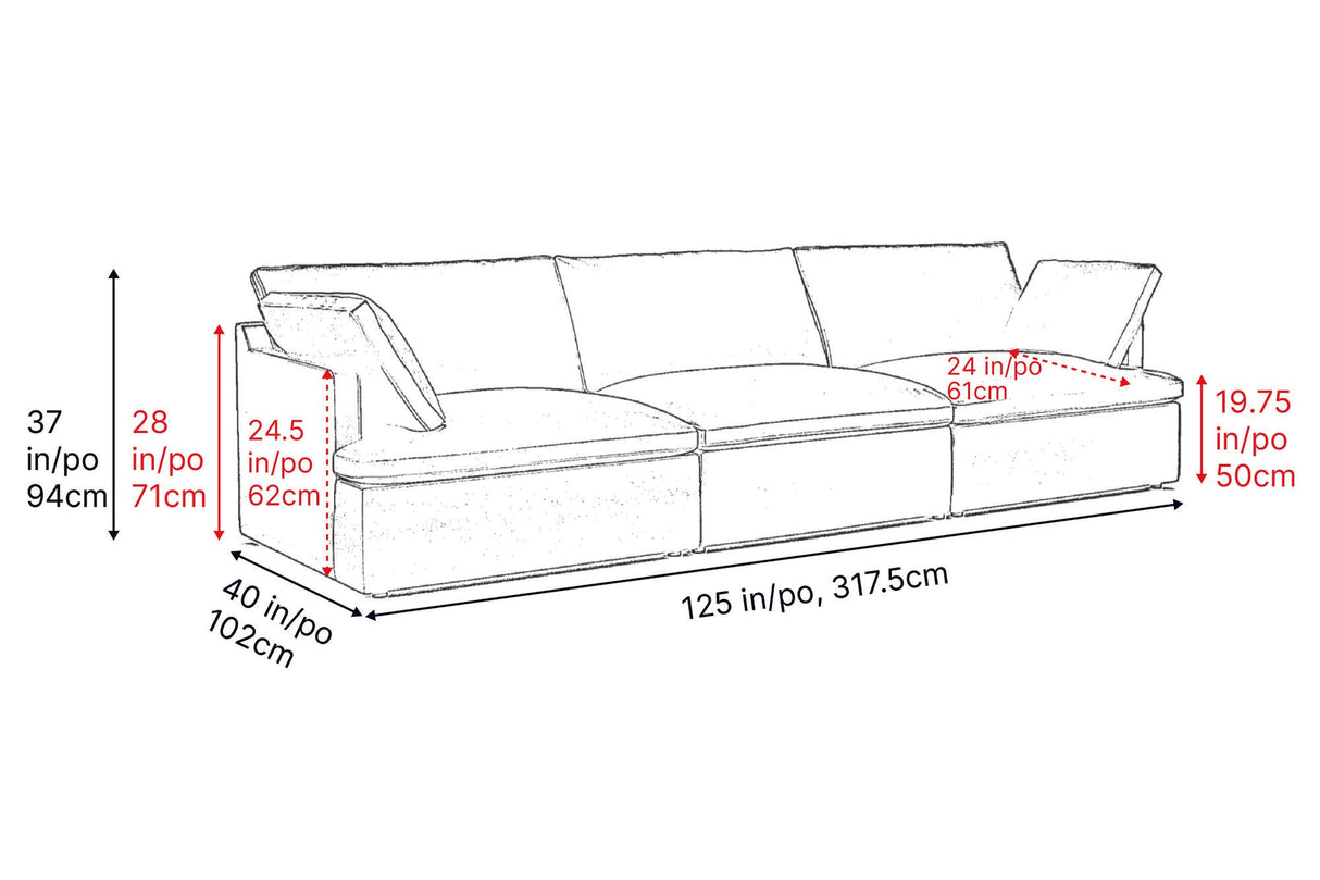 Isola Leather Theater Lounge Modular Sofa
