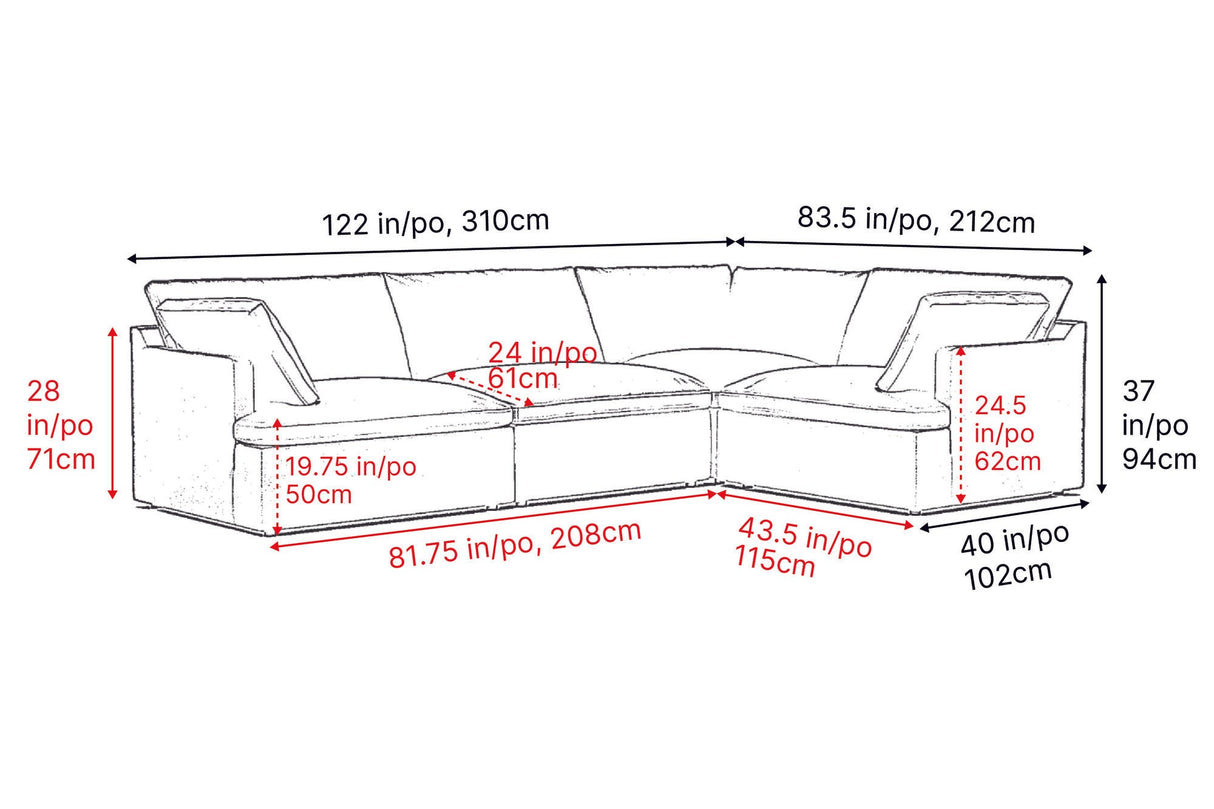 Isola Leather Theater Lounge Modular Sofa
