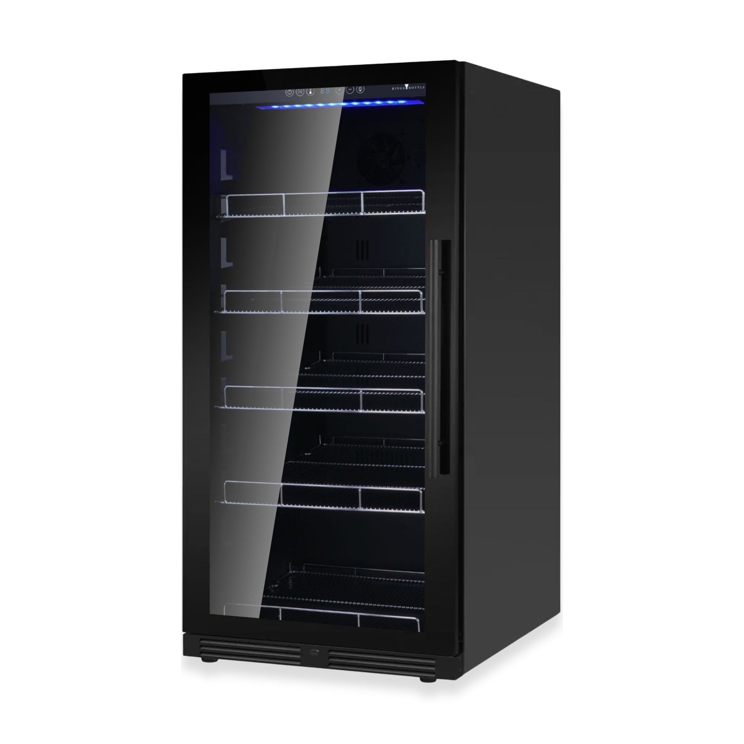 389 Cans Capacity Upright Beverage Refrigerator With Low-E Glass Door