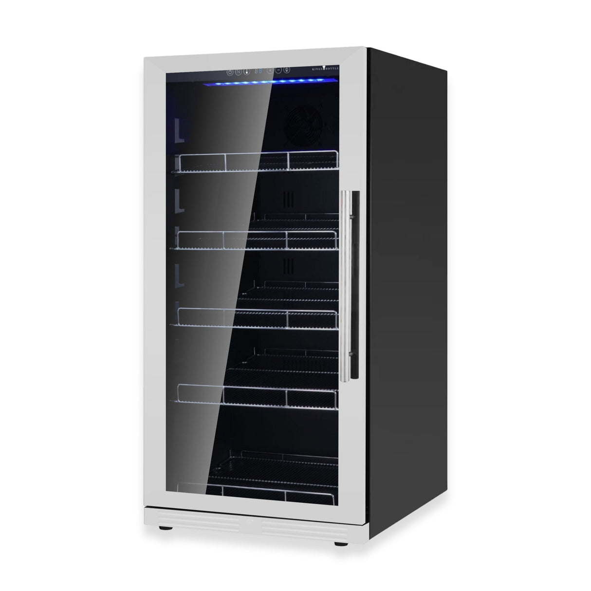 389 Cans Capacity Upright Beverage Refrigerator With Low-E Glass Door