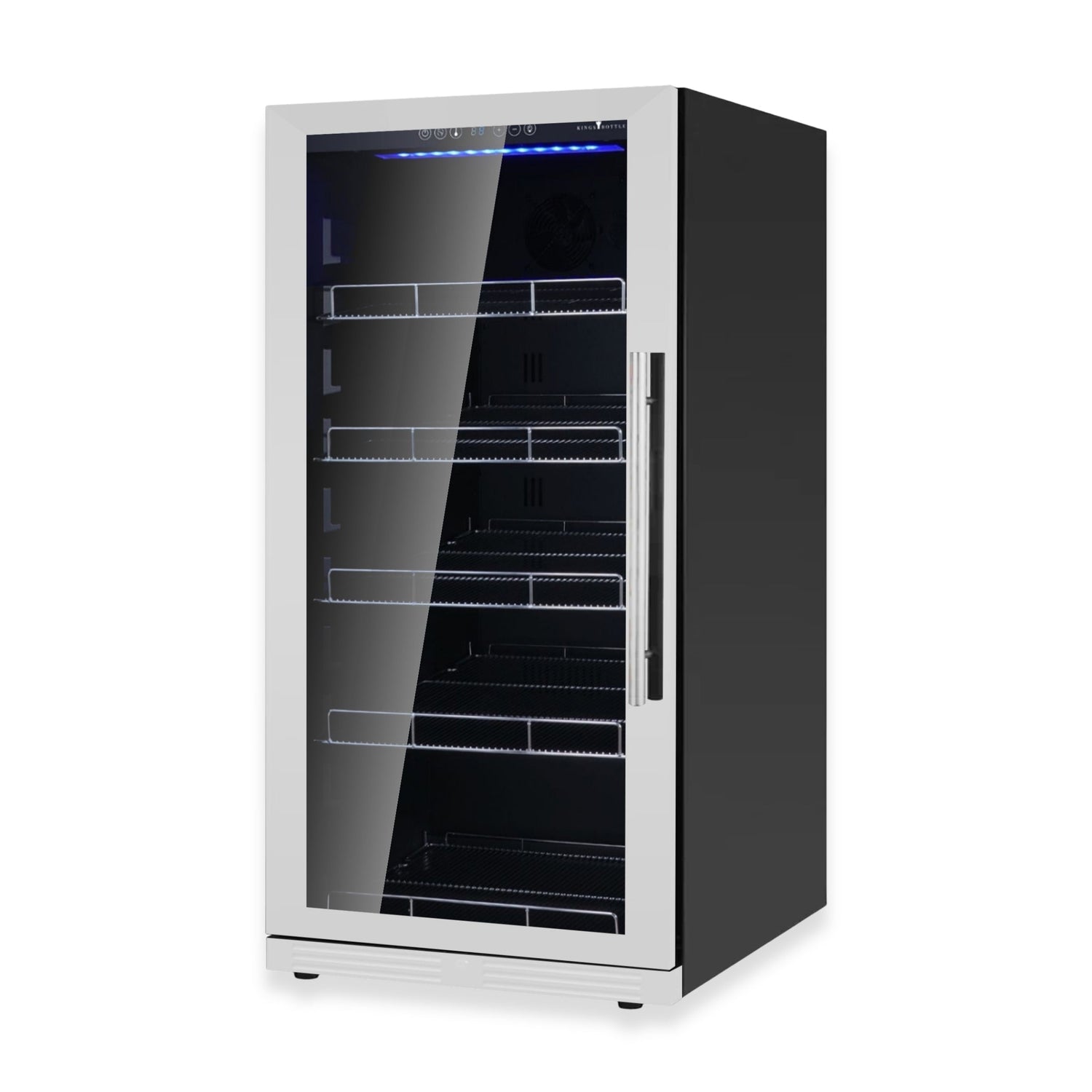 389 Cans Capacity Upright Beverage Refrigerator With Low-E Glass Door