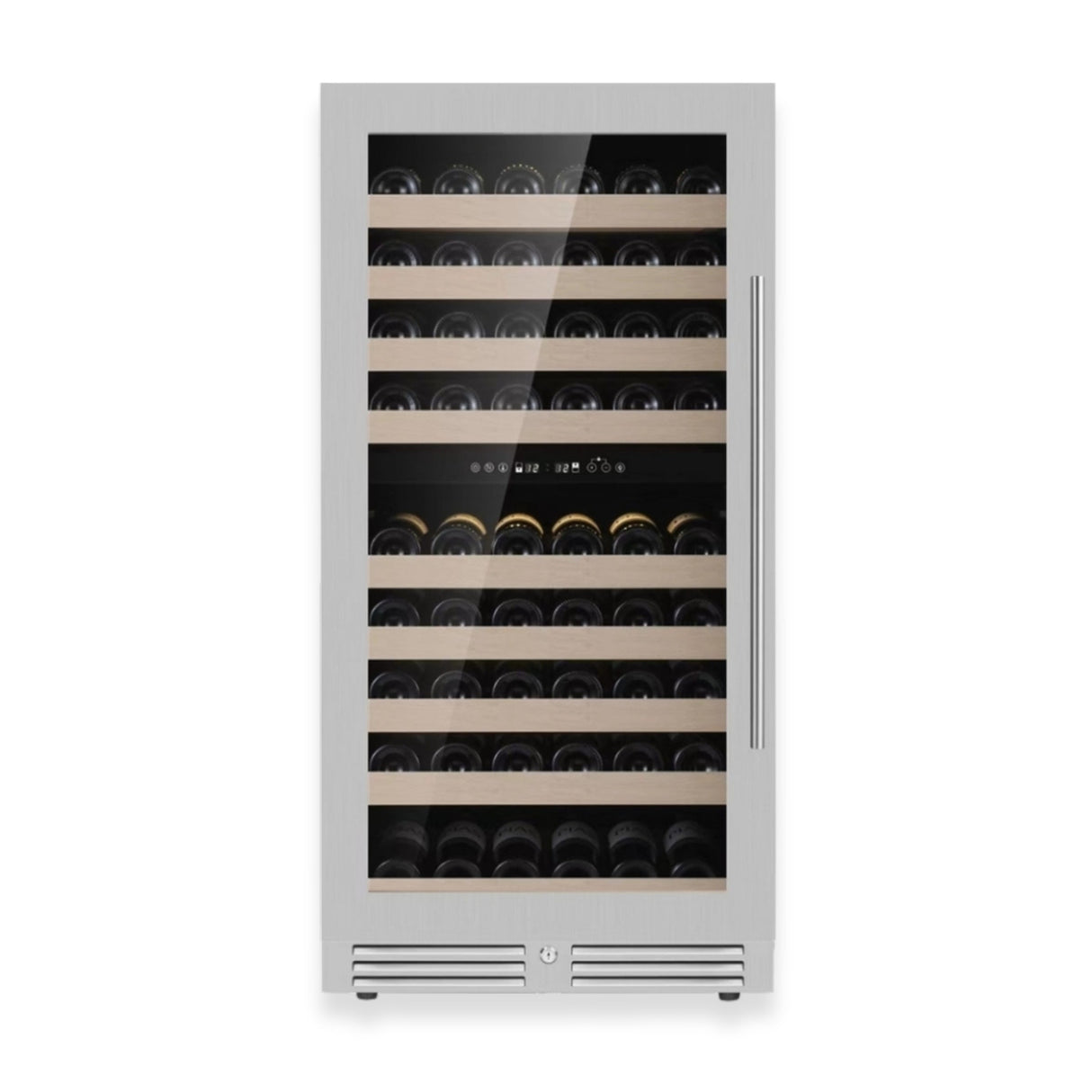47-Inch Tall Dual Zone Wine Cooler with Low-E Glass Door