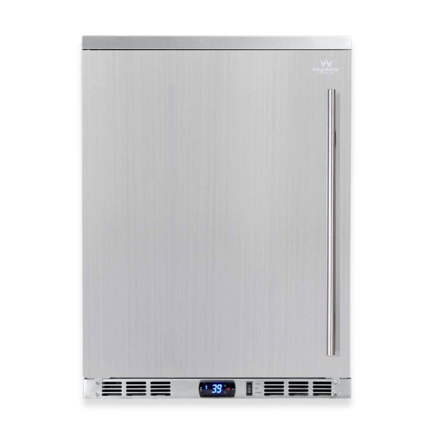 24-Inch Outdoor Beverage Refrigerator with Solid Stainless Steel Door
