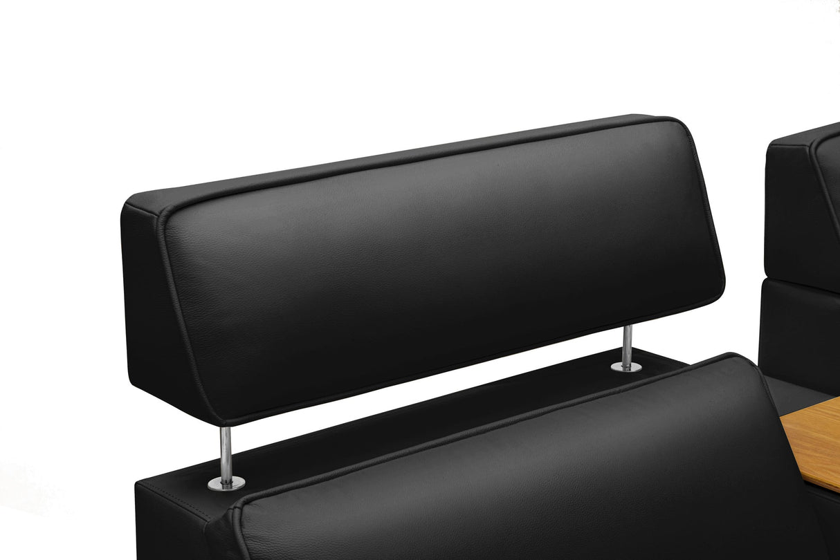 Lesley Leather Dual Recliner Sofa with Console