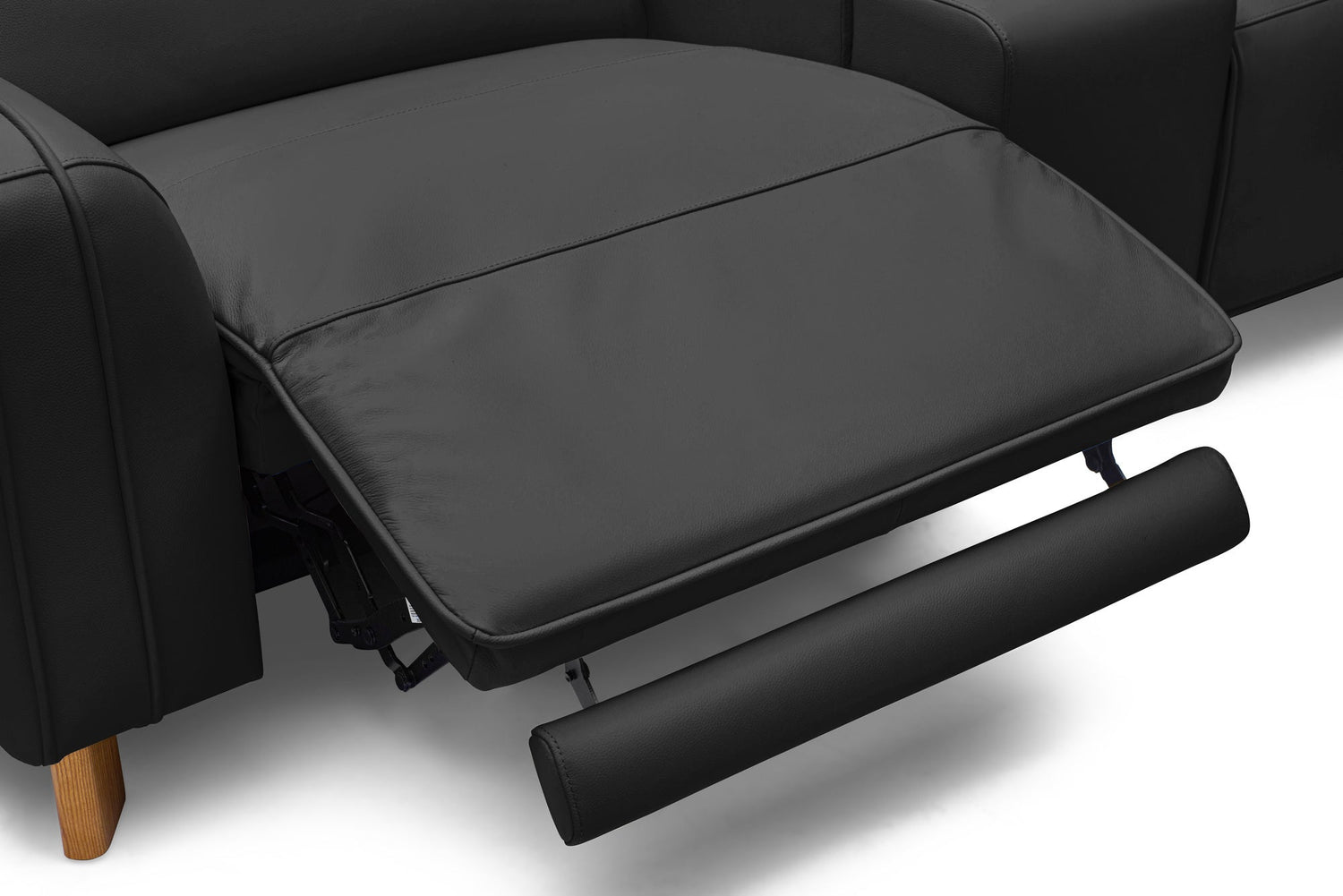 Lesley Leather Dual Recliner Sofa with Console