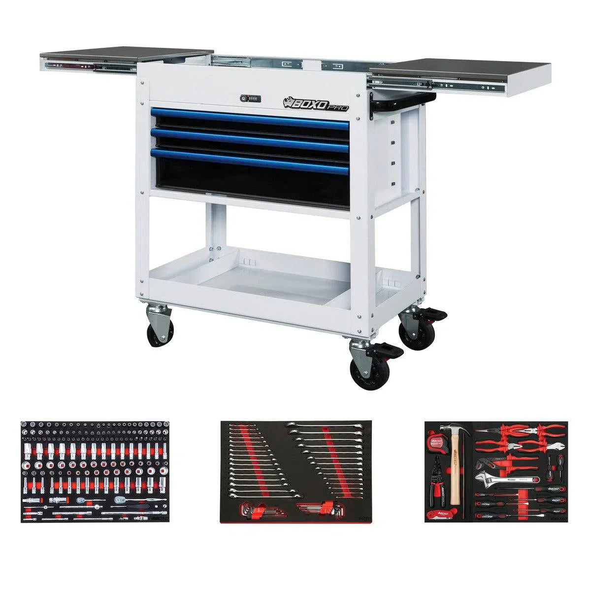 Pro Series | Loaded 35" 3-Drawer Slide-Top Service Cart Tool Box