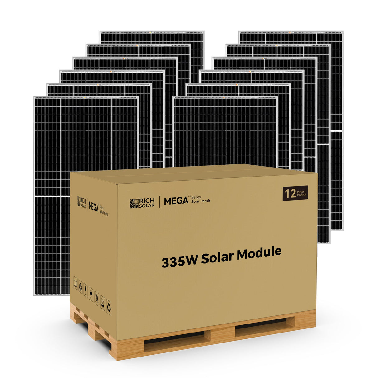 MEGA 335 PRO | 335 Watt Solar Panel | Premium Grid-tie or Off-grid Solar Panel for Residential, Commercial, Agriculture | 25-Year Output Warranty