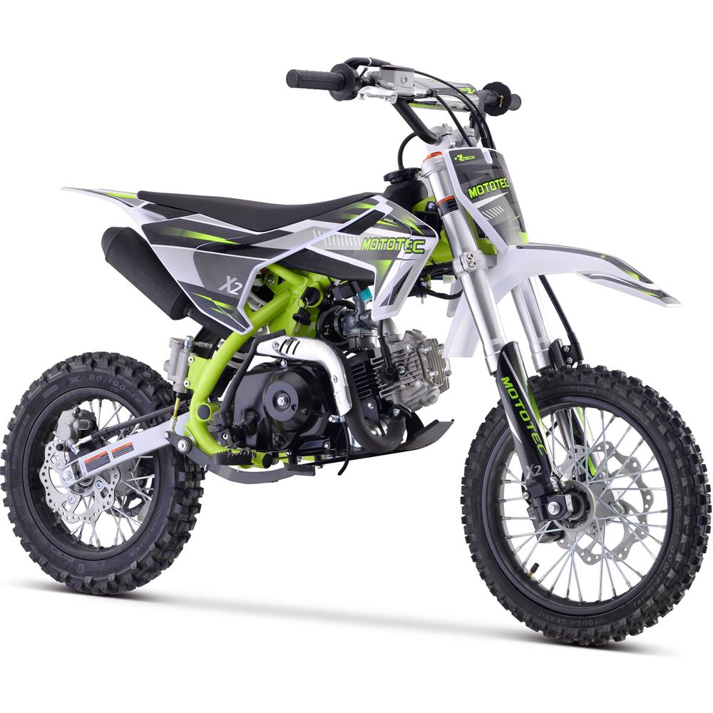 MotoTec | X2 110cc 4-Stroke Gas Dirt Bike | MT-DB-X2-GREEN