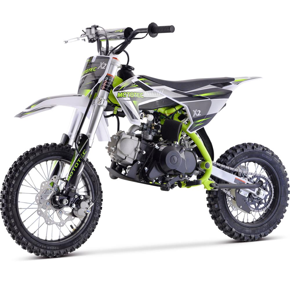 MotoTec | X2 110cc 4-Stroke Gas Dirt Bike | MT-DB-X2-GREEN