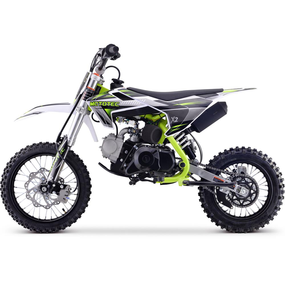 MotoTec | X2 110cc 4-Stroke Gas Dirt Bike | MT-DB-X2-GREEN