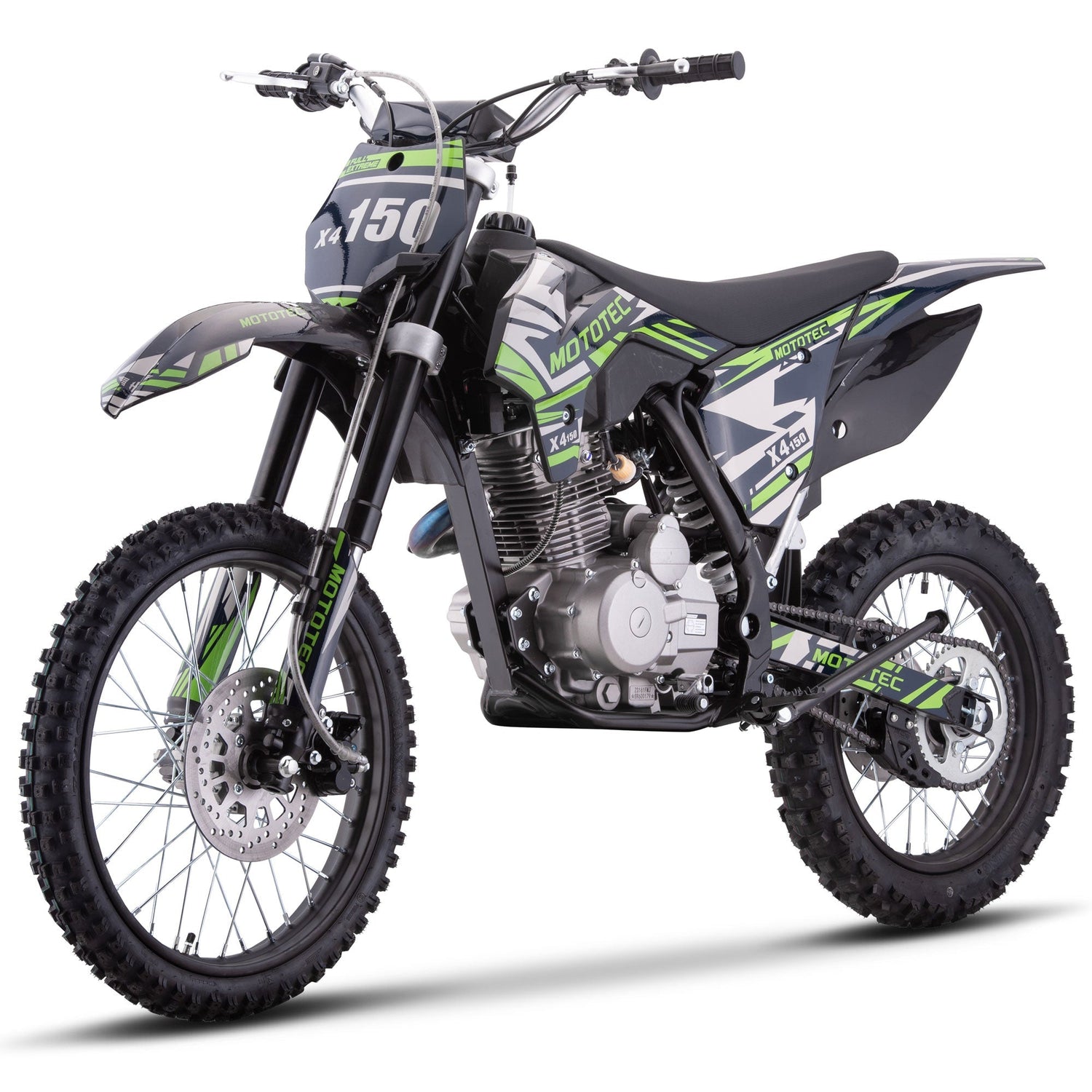 MotoTec | X4 150cc 4-Stroke Gas Dirt Bike | MT-DB-X4-BLACK