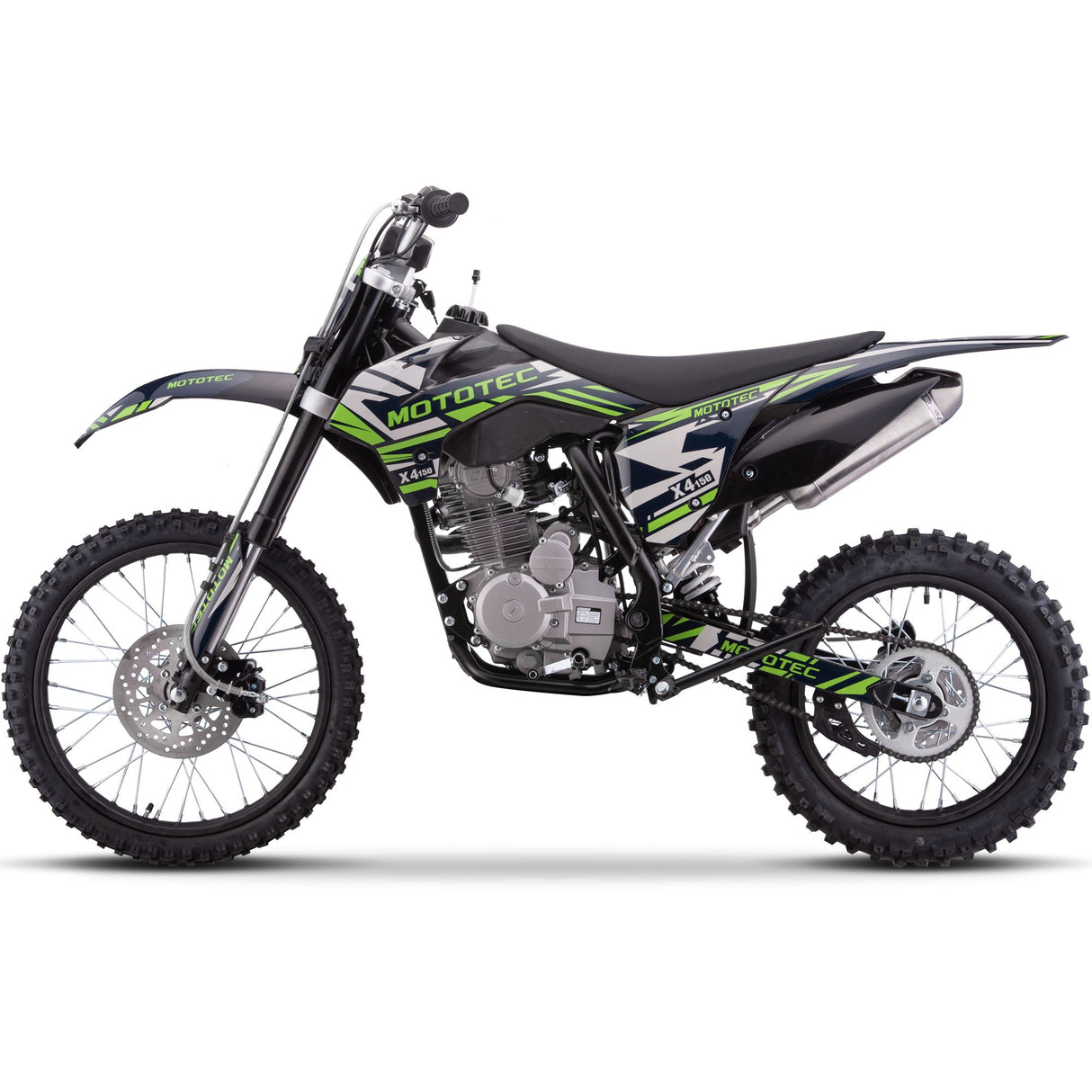 MotoTec | X4 150cc 4-Stroke Gas Dirt Bike | MT-DB-X4-BLACK