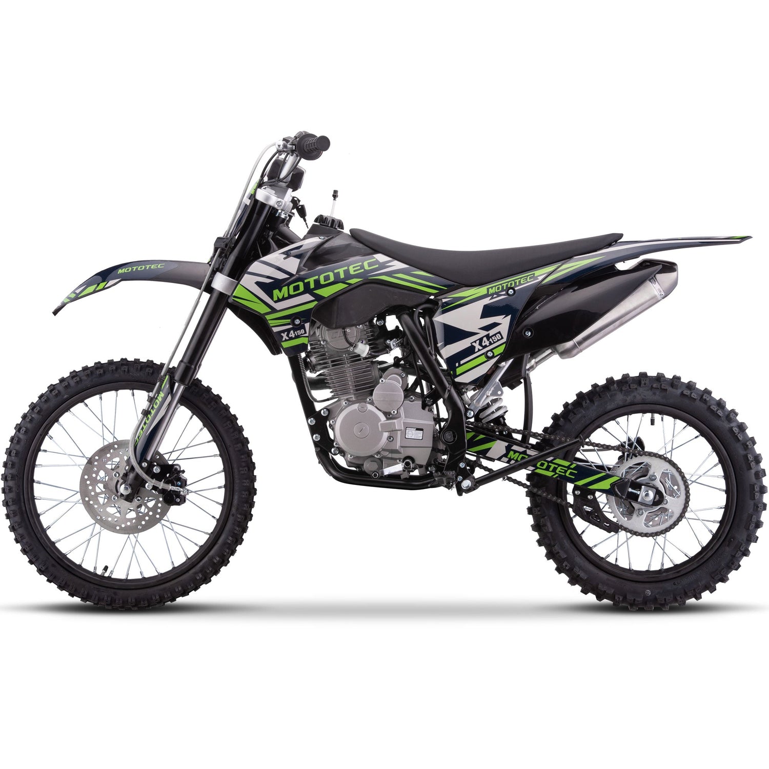 MotoTec | X4 150cc 4-Stroke Gas Dirt Bike | MT-DB-X4-BLACK