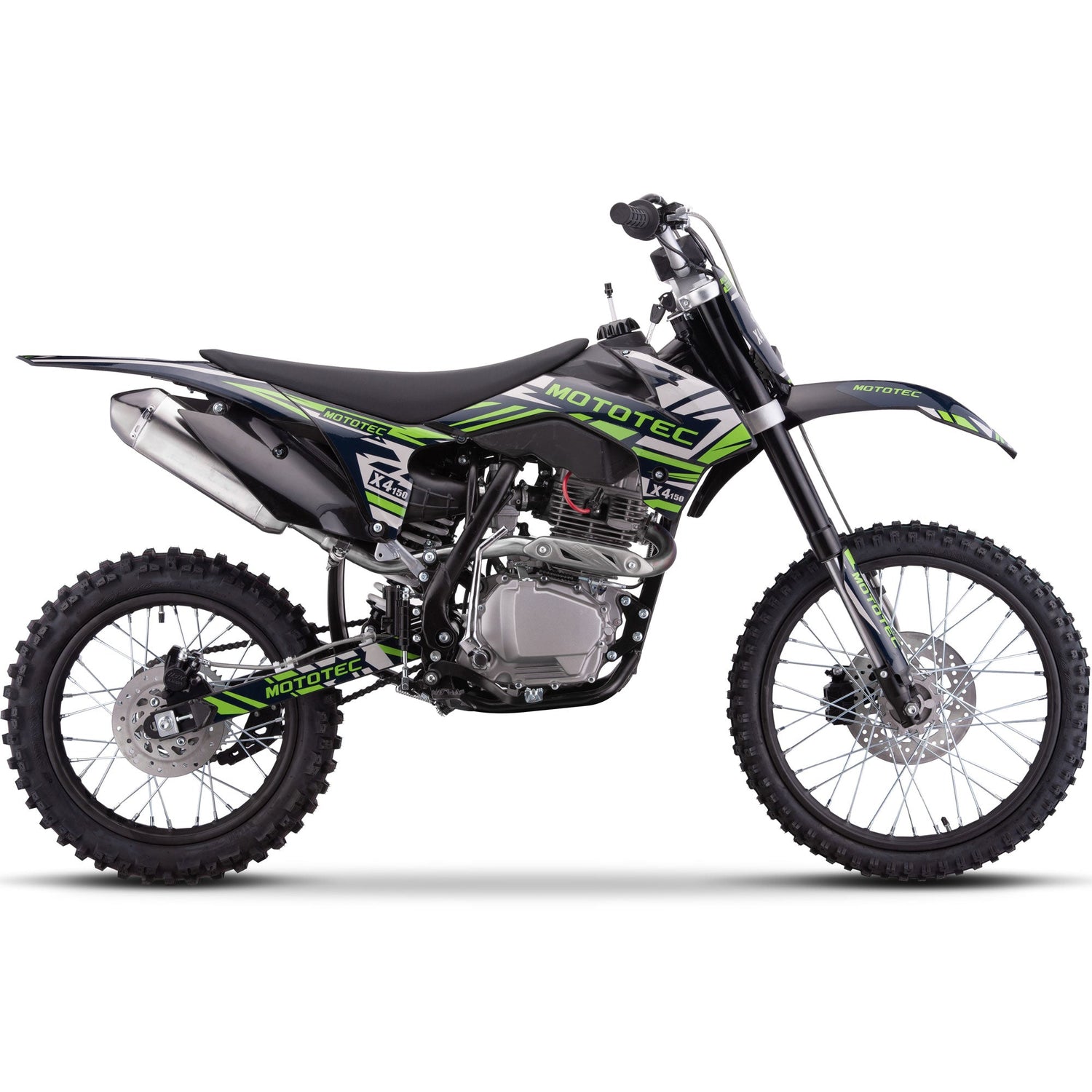 MotoTec | X4 150cc 4-Stroke Gas Dirt Bike | MT-DB-X4-BLACK