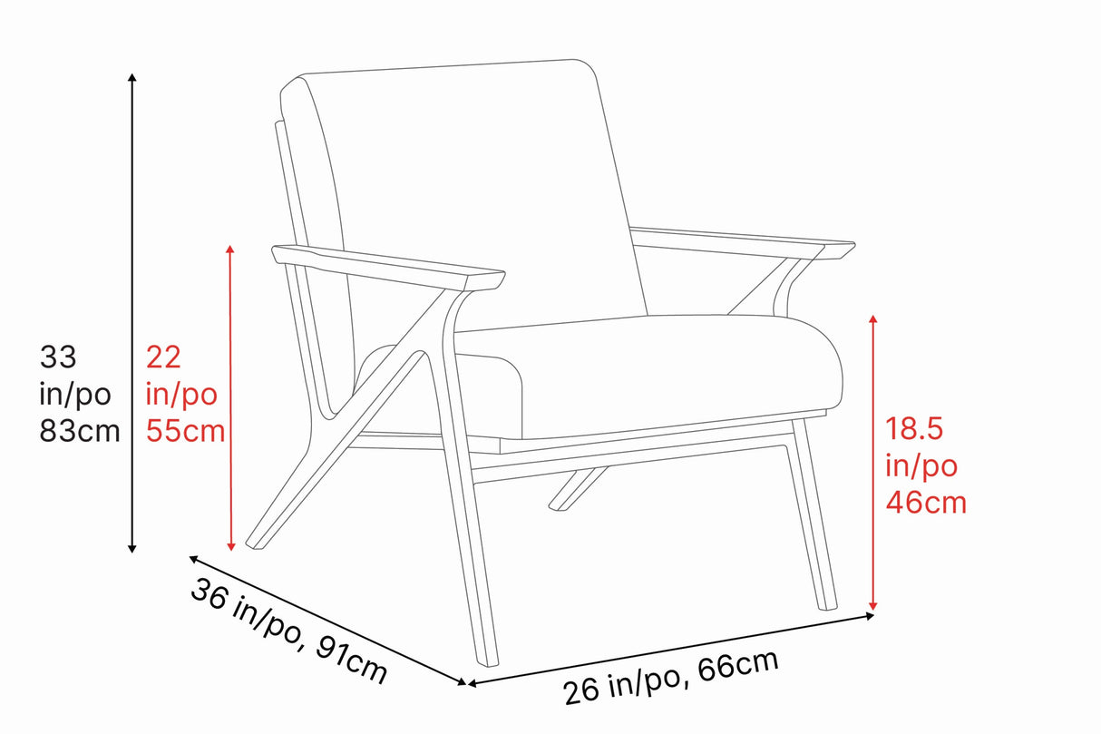 Mia Fabric Accent Chair