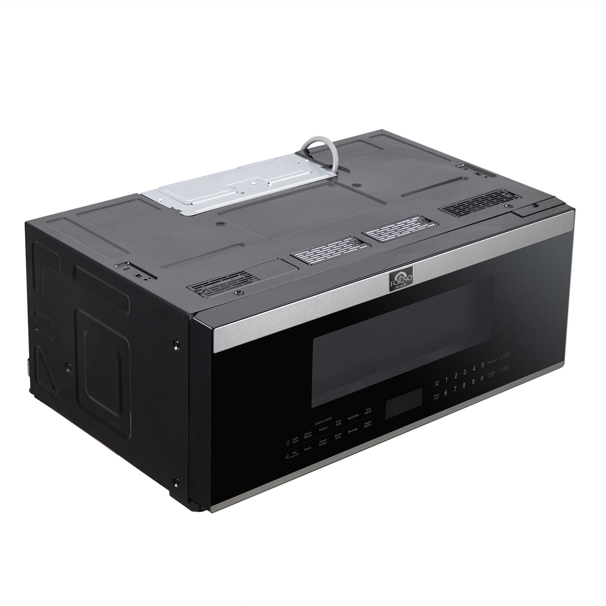 FORNO Padula 30" 1.2 cu. ft. 400 CFM Over The Range Microwave in Stainless Steel, FOTR3080-30