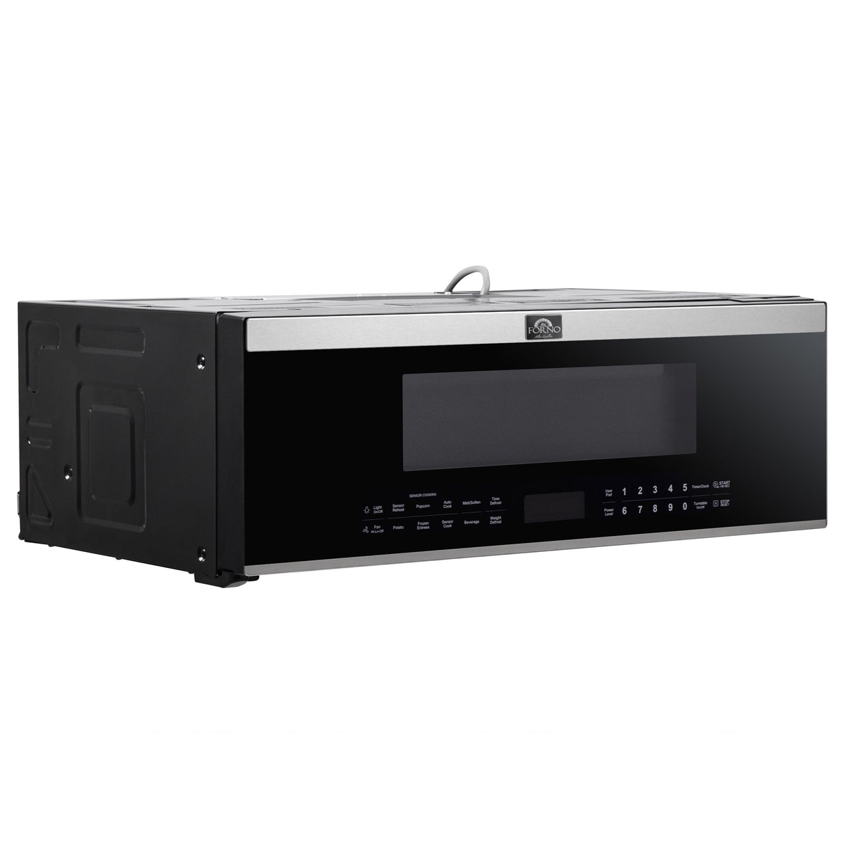 FORNO Padula 30" 1.2 cu. ft. 400 CFM Over The Range Microwave in Stainless Steel, FOTR3080-30